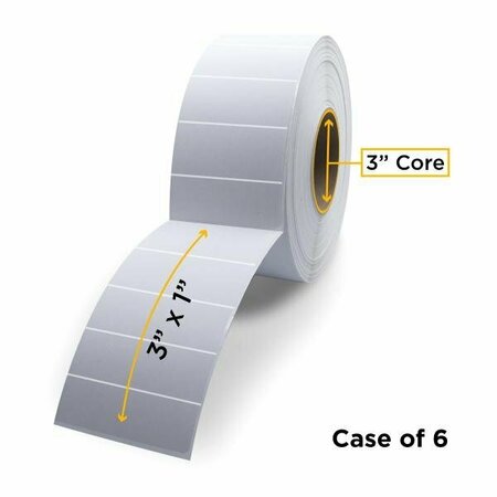 CLOVER Imaging Non-OEM New Direct Thermal Label Roll 3.0'' ID x 8.0'' Max OD, 6PK CIGD23010-PERF